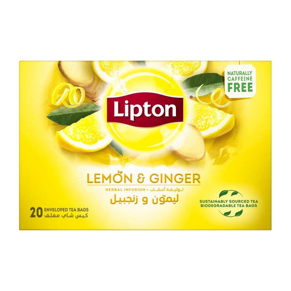Lipton Herbal Infusion Tea Lemon Ginger - 20 Teabags - Pinoyhyper