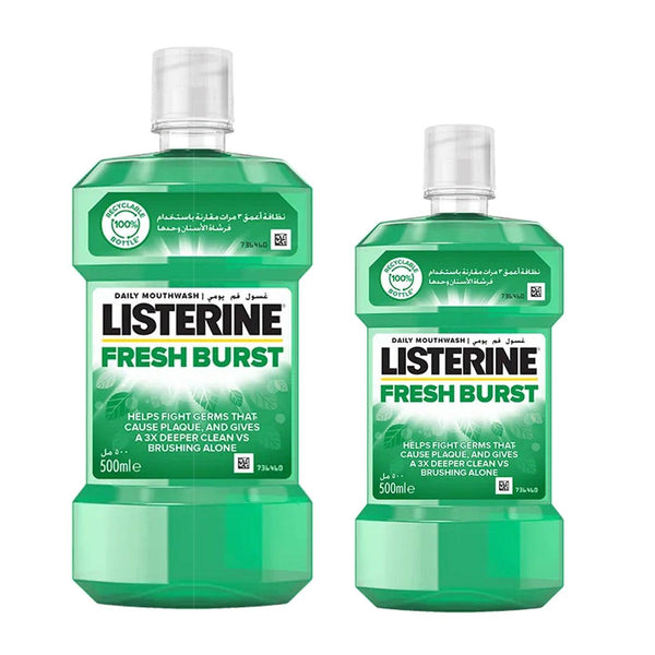 Listerine Daily Mouth Wash Fresh Burst - 500ml + 250ml - Pinoyhyper