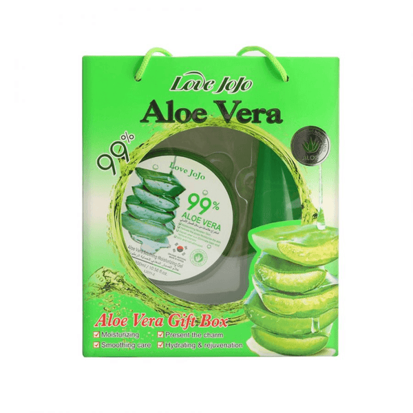 Love Jojo 99% Aloe Vera Gift Box Moisturizing Gel 300ml & Scrub Gel 200ml - Pinoyhyper