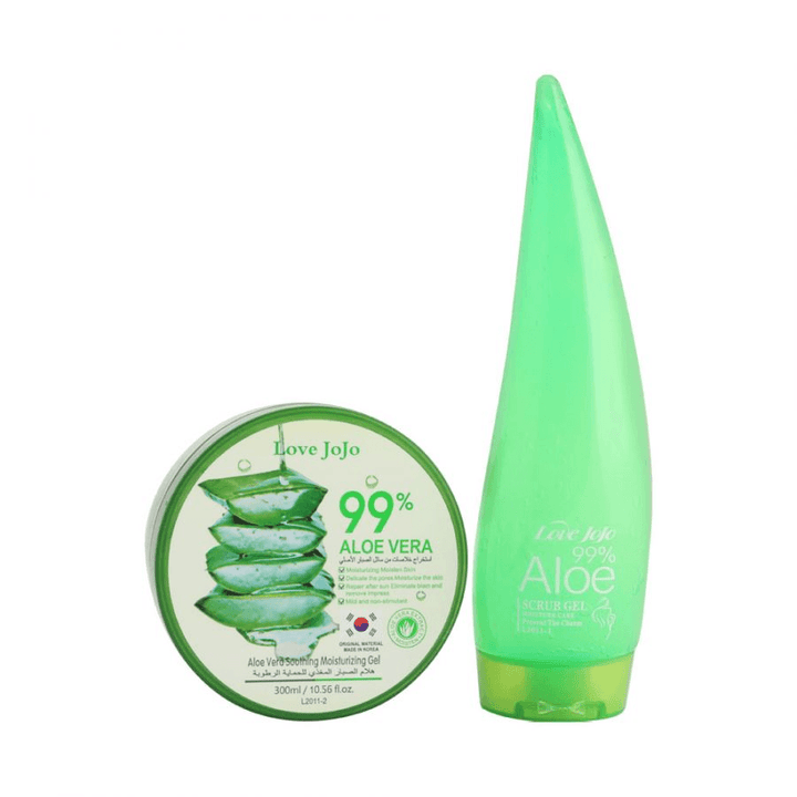 Love Jojo 99% Aloe Vera Gift Box Moisturizing Gel 300ml & Scrub Gel 200ml - Pinoyhyper
