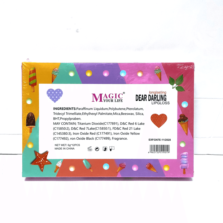 Love Magic Long Lasting Lip Gloss - 6g × 12Pcs - Pinoyhyper