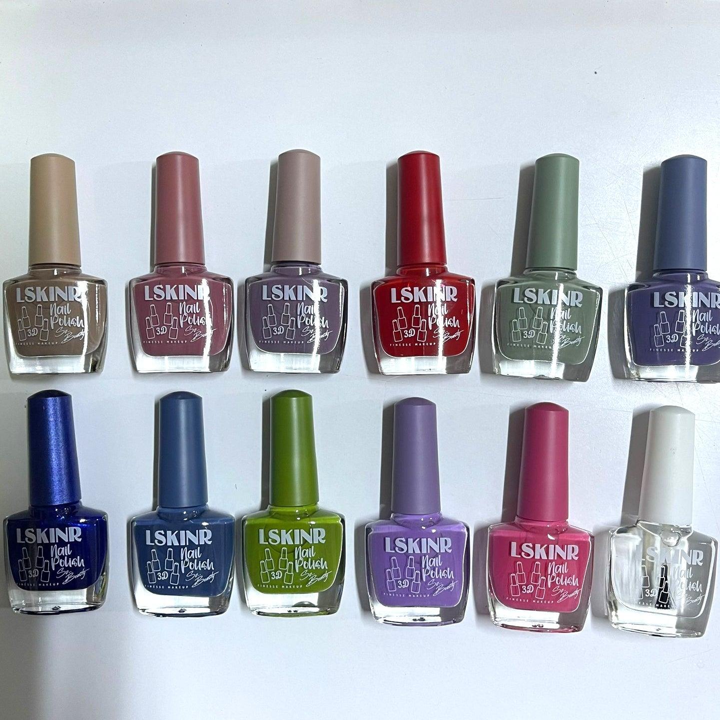 Lskinr Color 3D Nail Polish - 12 Pcs - Pinoyhyper