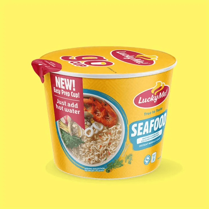 Lucky Me Go Cup Instant Noodle Soup Seafood - 40g - Pinoyhyper