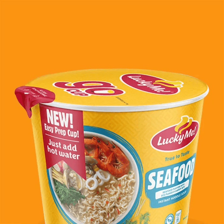 Lucky Me Go Cup Instant Noodle Soup Seafood - 40g - Pinoyhyper