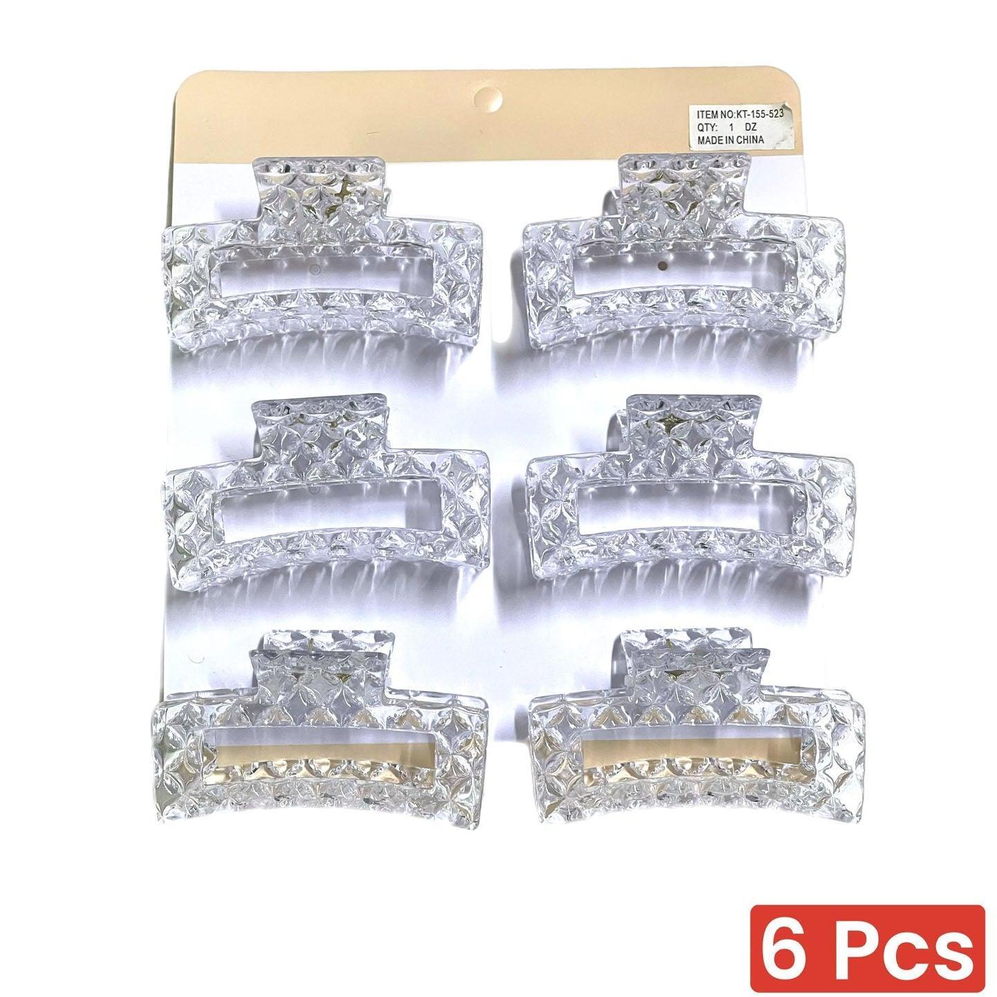 Luxury Hair Claw Clips - 6 Pcs (KT-155-523) - Pinoyhyper