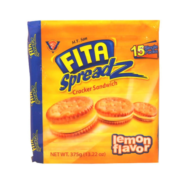 M.Y. San Fita Spreadz Cracker Sandwich, Lemon Flavor 375g - Pinoyhyper
