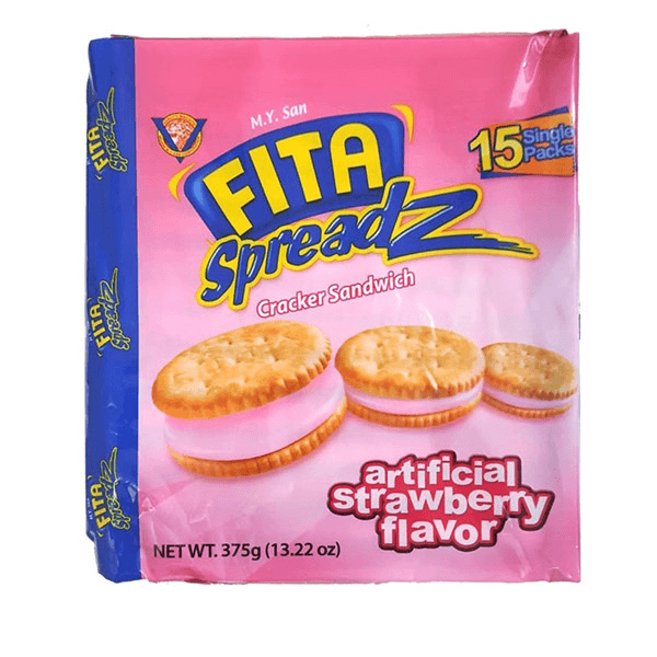 M.Y. San Fita Spreadz Cracker Sandwich Strawberry Flavor - 375g - Pinoyhyper