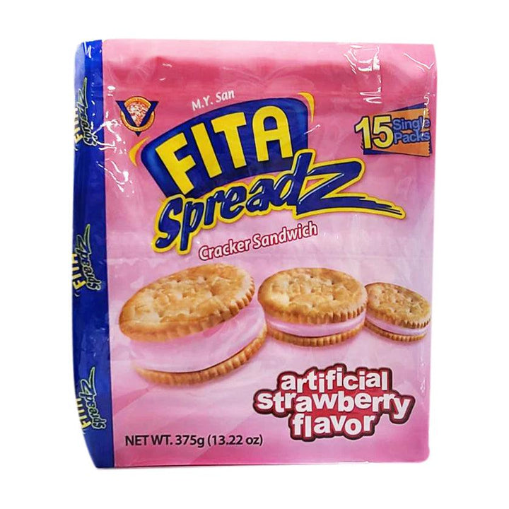 M.Y. San Fita Spreadz Cracker Sandwich Strawberry Flavor - 375g - Pinoyhyper