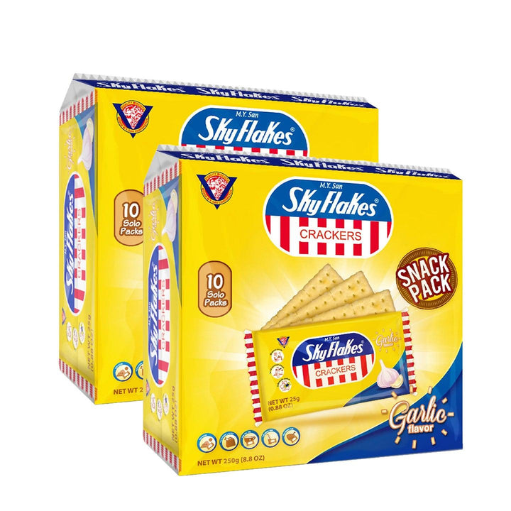 M.Y.San Sky Flakes Crackers Garlic 10 Pack - 250g (1+1) Offer - Pinoyhyper