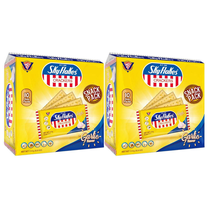 M.Y.San Sky Flakes Crackers Garlic 10 Pack - 250g (1+1) Offer - Pinoyhyper
