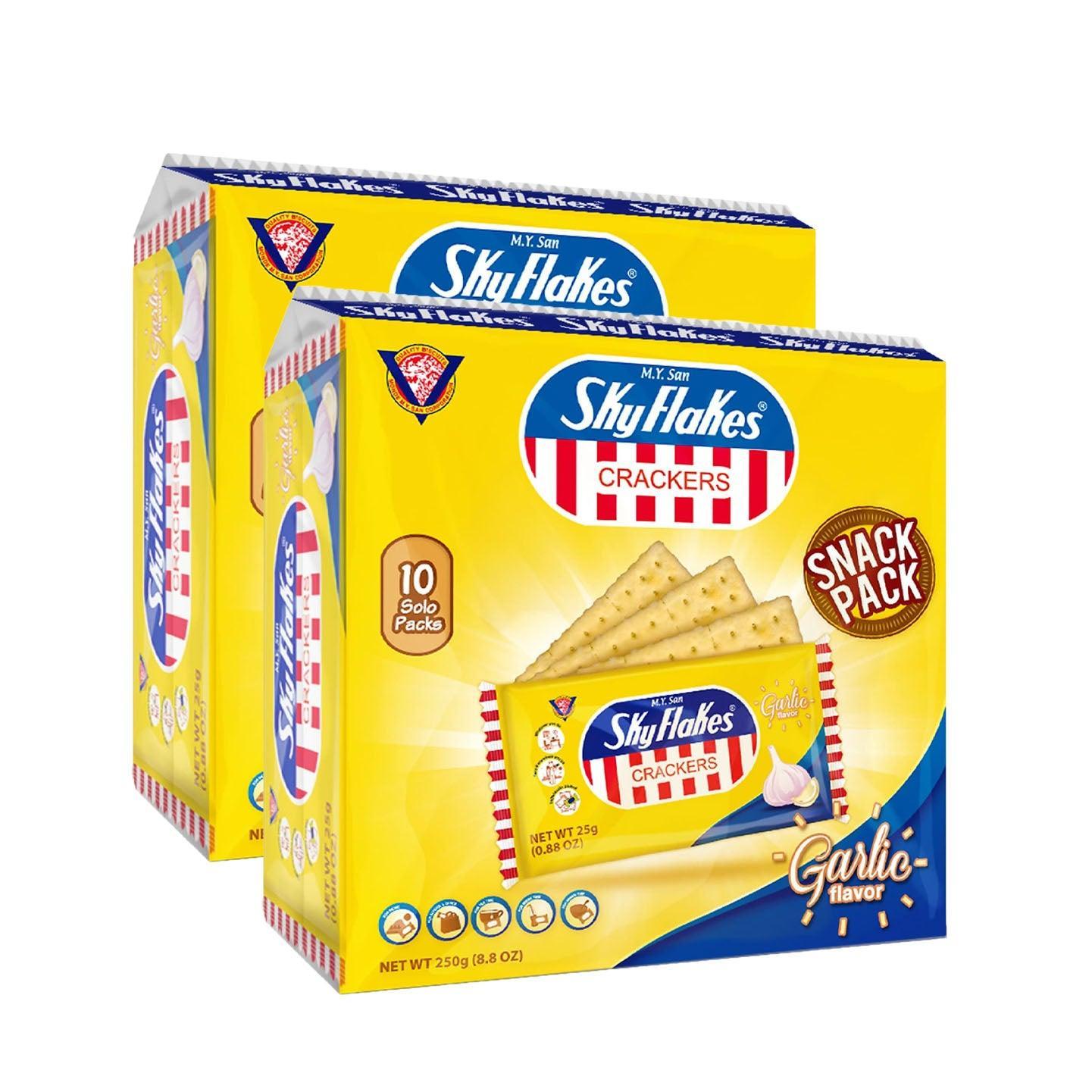 M.Y.San Sky Flakes Crackers Garlic 10 Pack - 250g (1+1) Offer - Pinoyhyper