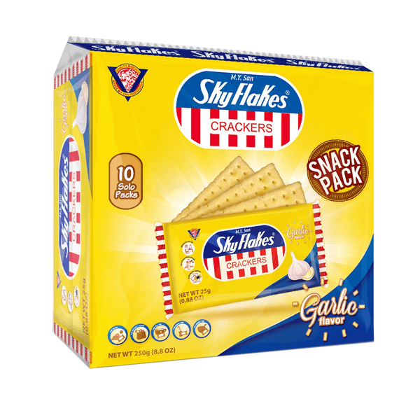 M.Y.San Sky Flakes Crackers Garlic 10 Pack - 250g - Pinoyhyper