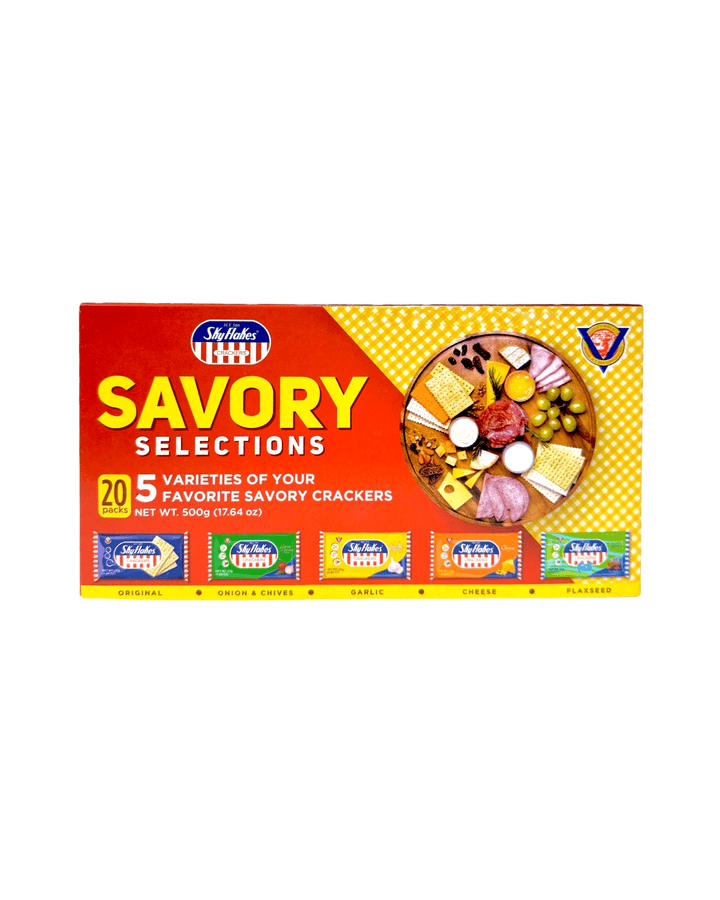 M.Y. San Sky Flakes Five Varieties Crackers Savory Selection - 500g - Pinoyhyper