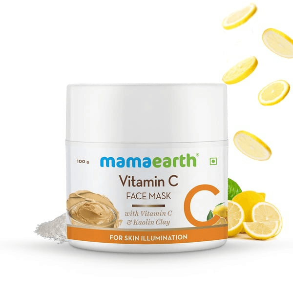 Mamaearth Face Mask With Vitamin C & Kaolin Clay - 100g - Pinoyhyper