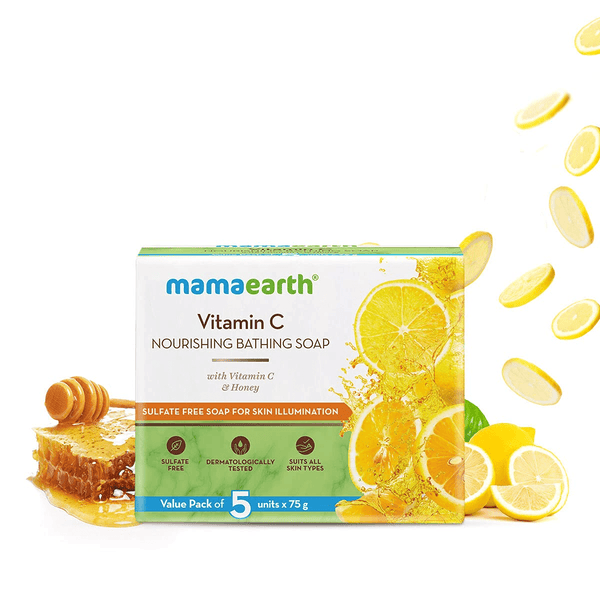 Mamaearth Vitamin C Nourishing Bathing Soaps - 5 x 75 g - Pinoyhyper