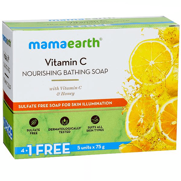 Mamaearth Vitamin C Nourishing Bathing Soaps - 5 x 75 g - Pinoyhyper