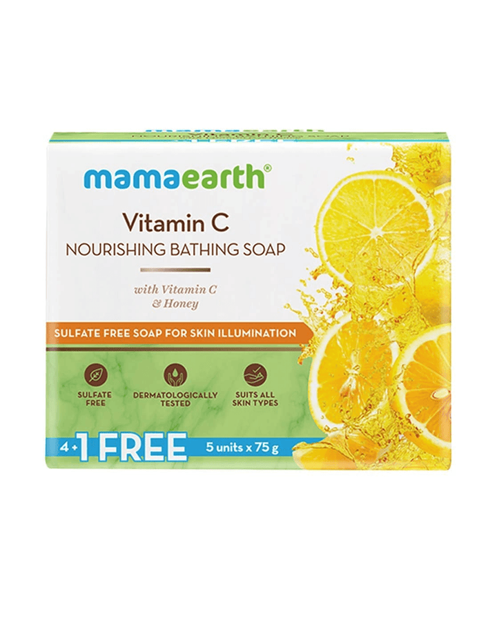 Mamaearth Vitamin C Nourishing Bathing Soaps - 5 x 75 g - Pinoyhyper