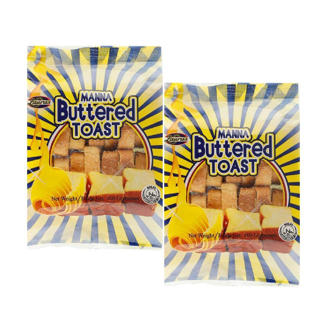 2 Buttered Toast Manna Buttered Toast 100g (Small) - Lauras x 2 Pack – Pinoy Hyper Kuwait