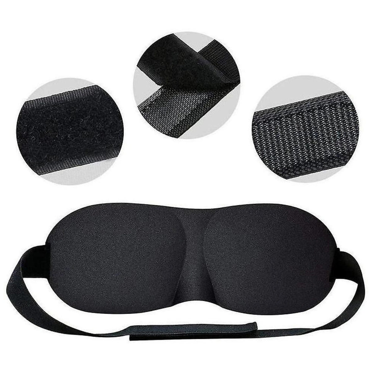 Black Adjustable Sleep Eye Mask