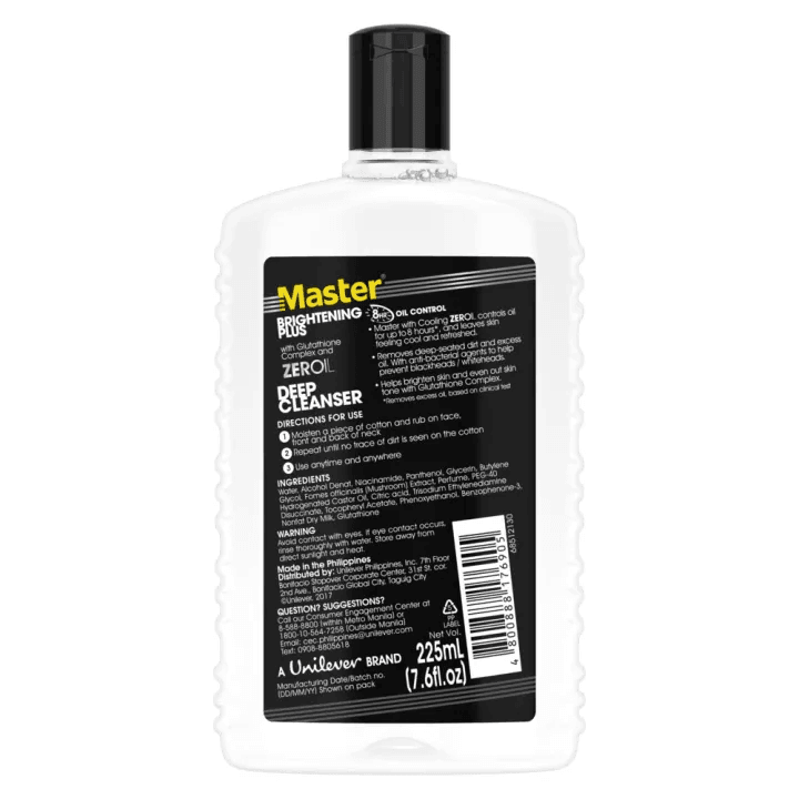 Master Deep Cleanser Brightening Plus - 225ml  Pinoy Hyper Kuwait