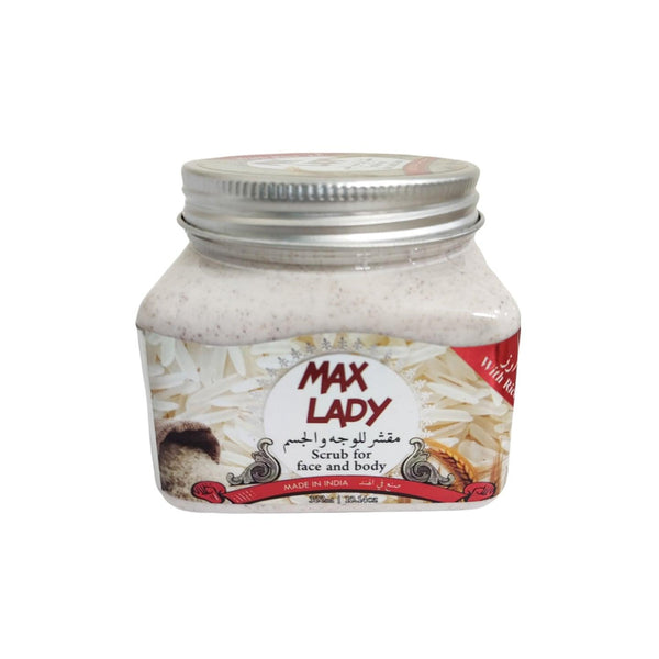 Max Lady Face & Body Scrub Rice - 300ml - Pinoyhyper