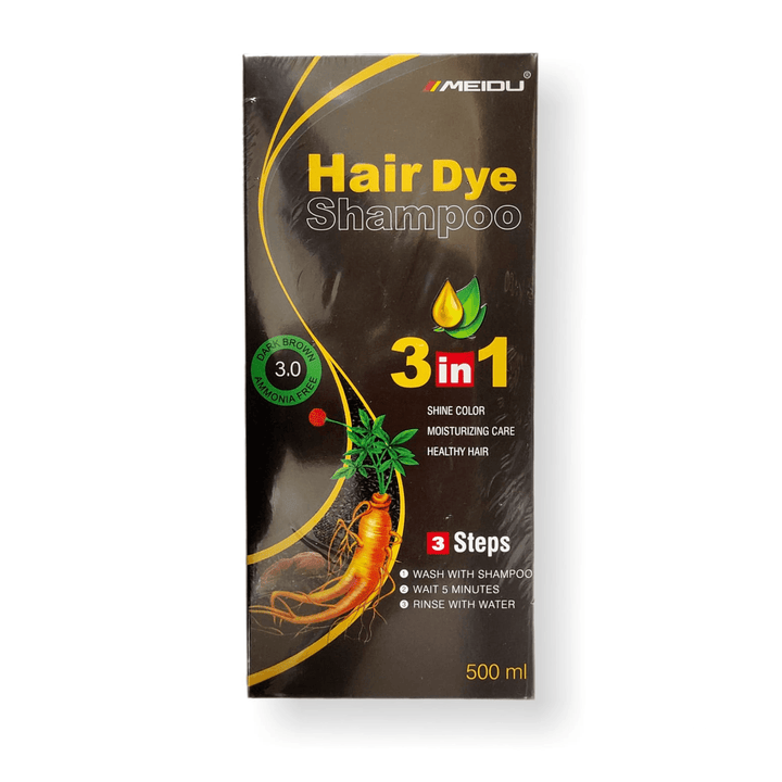 Meidu Hair Dye Shampoo 3 in 1 ( 3.0 Dark Brown ) - 500ml - Pinoyhyper