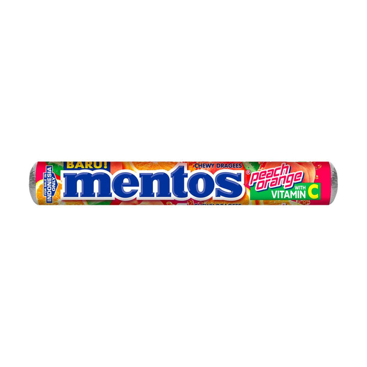 Mentos Chewy Dragees Peach Orange With Vit C - Pinoyhyper