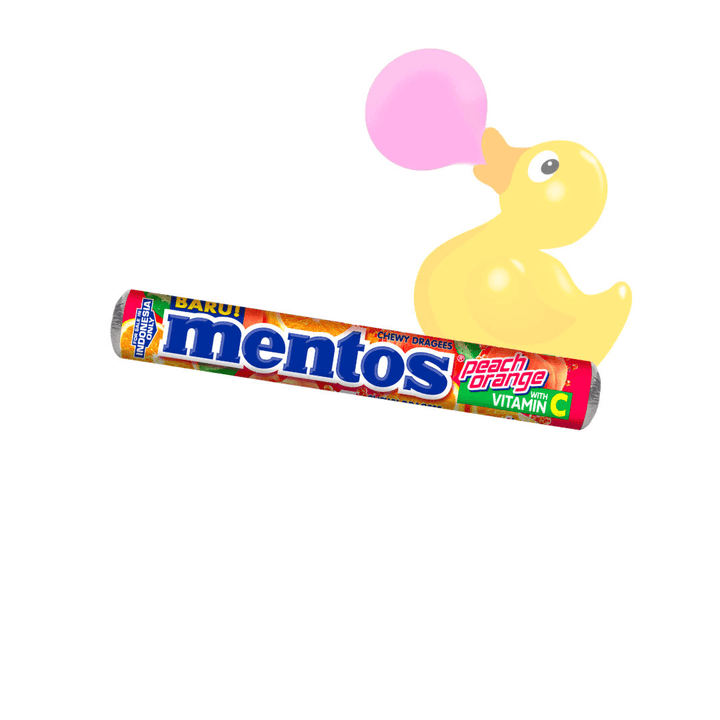 Mentos Chewy Dragees Peach Orange With Vit C - Pinoyhyper