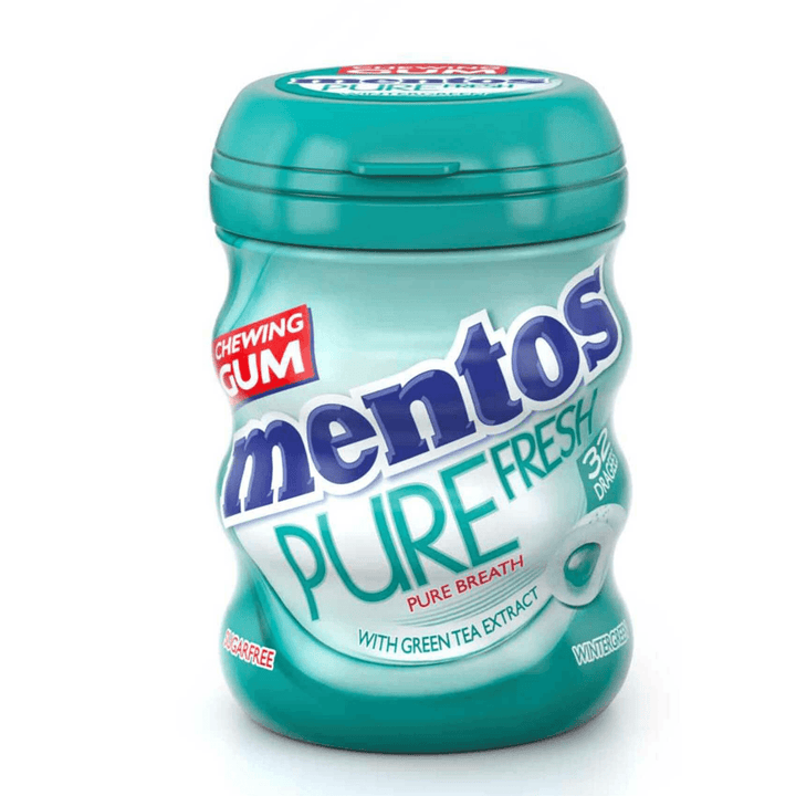Mentos Pure Fresh Sugar Free Chewing Gum Wintergreen - 32Pcs - Pinoyhyper