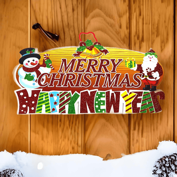 Merry Christmas Happy New Year Hanging Door Ornaments - 0603 - Pinoyhyper