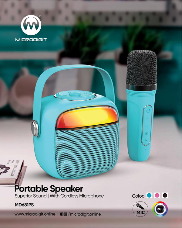 Microdigit Karaoke Portable BT Speaker With Microphone - MD682PS - Pinoyhyper