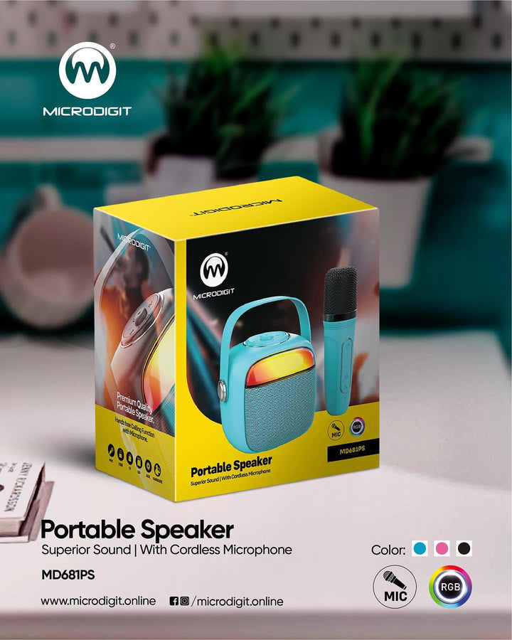 Microdigit Karaoke Portable BT Speaker With Microphone - MD682PS - Pinoyhyper