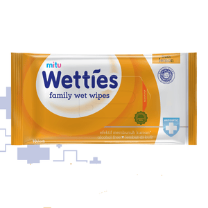 Mitu Wetties Family Wet Tissue Lemon - 10's - Pinoyhyper