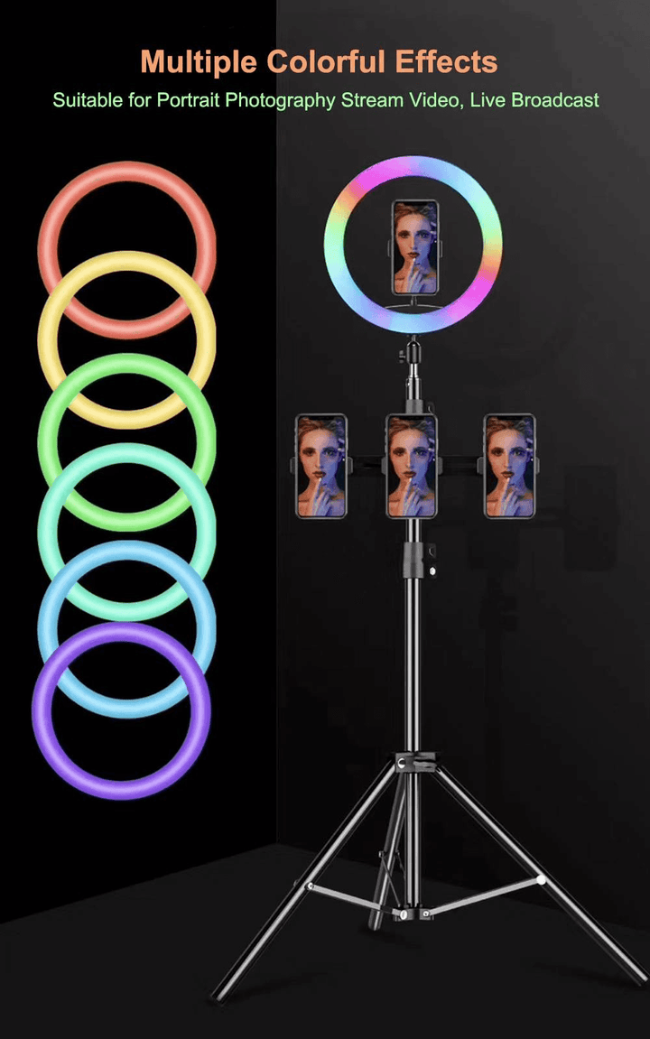 MJ-26 RGB LED Soft Ring Light With Stand-Selfie Light - Pinoyhyper