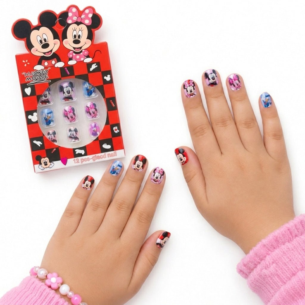 Mickey Mouse Nail Art Set For Kids 12 Pack - 6800
