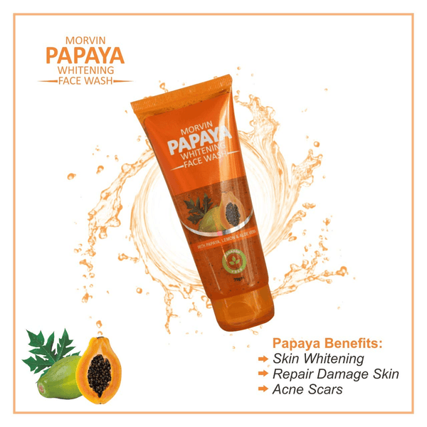 Morvin Papaya Whitening Face Wash - 70g - Pinoyhyper