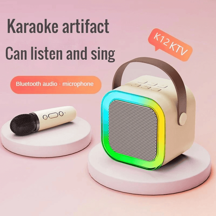 Multifunction Portable Karaoke Speaker Single Mic - K12 - Pinoyhyper