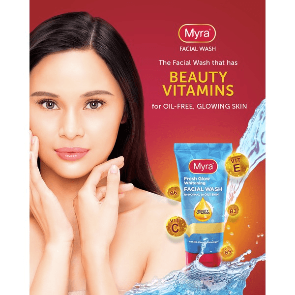 Myra Fresh Glow Whitening Facial Wash - 50ml - Pinoyhyper