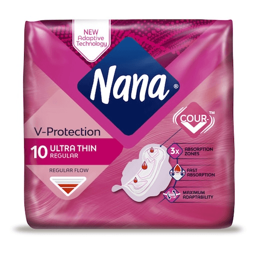 Nana Ultra Thin Large Sanitary Pads With Wings White - 10 Pads - Pinoyhyper