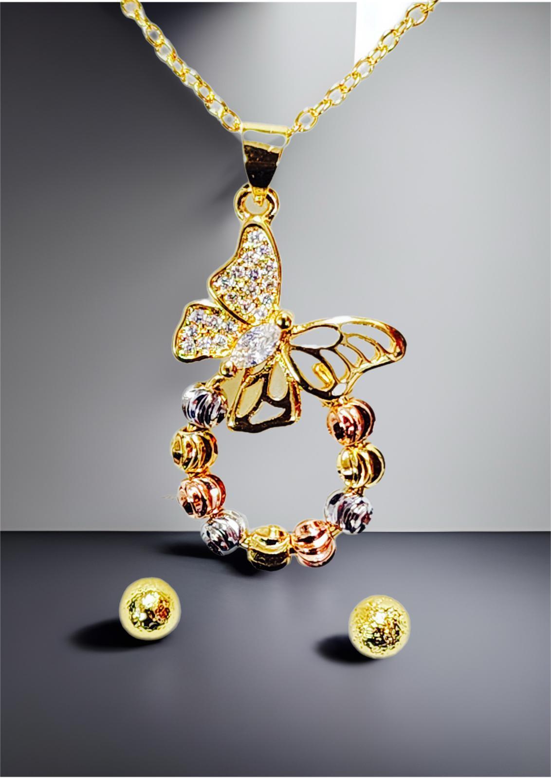 Necklace & Earring Gift Set Jewelry Gold Plated - 454133 - Pinoyhyper