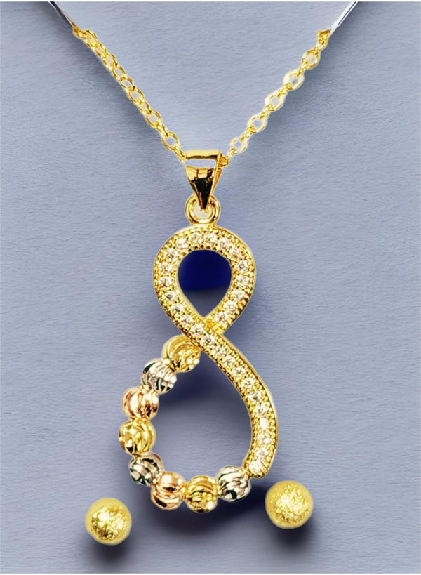 Necklace & Earring Gift Set Jewelry Gold Plated - 454144 - Pinoyhyper
