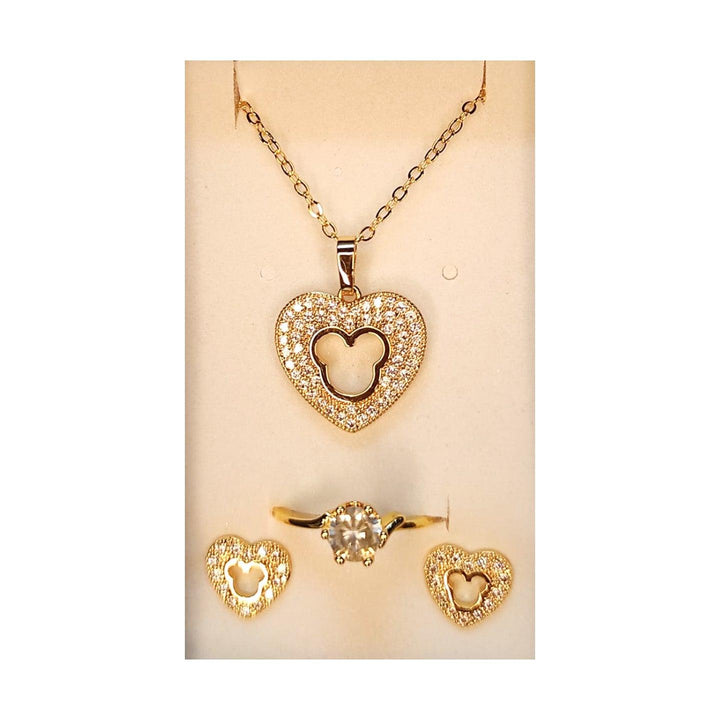 Necklace Earring & Ring Gift Set Jewelry Gold Plated - B202-11 - Pinoyhyper