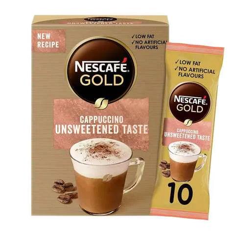 Nescafe Gold Cappuccino Unsweetened Taste Coffee 10 x 14.2 g - Pinoyhyper