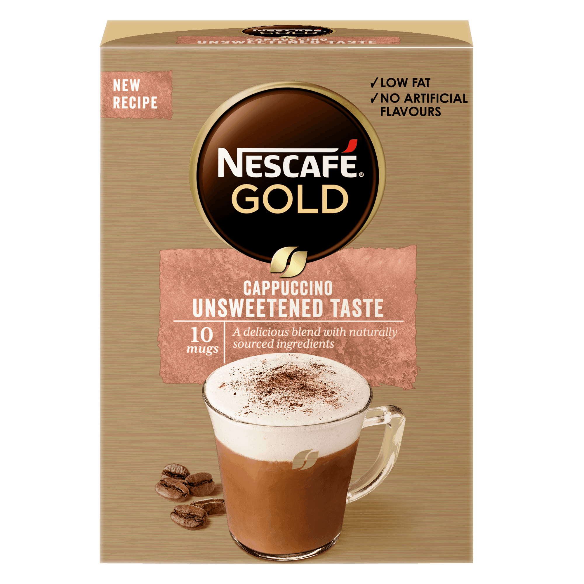 Nescafe Gold Cappuccino Unsweetened Taste Coffee 10 x 14.2 g - Pinoyhyper