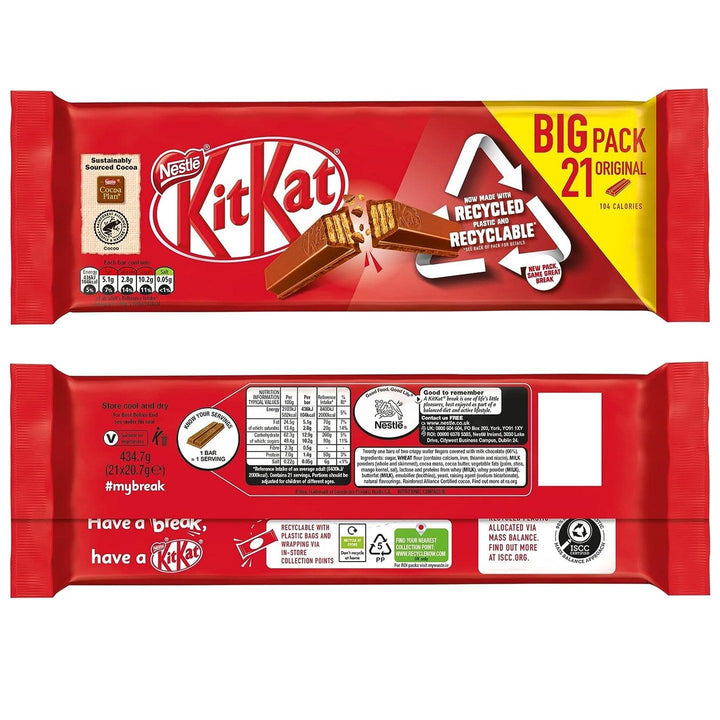 Nestle Kitkat Milk Chocolate Big Pack - 21 x 20.7g (434.7g) - Pinoyhyper