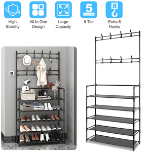 New Simple Floor Clothes Rack - 5 Layer 80 Wide Shoe Rack - Pinoyhyper