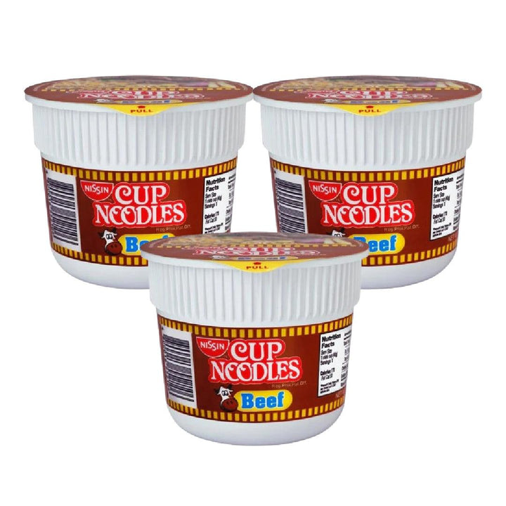 Nissin Cup Noodle Beef - 3 Pcs × 40g - Pinoyhyper
