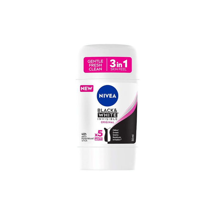 Nivea Black & White Invisible 3 In 1 Antiperspirant Stick – 50ml - Pinoyhyper