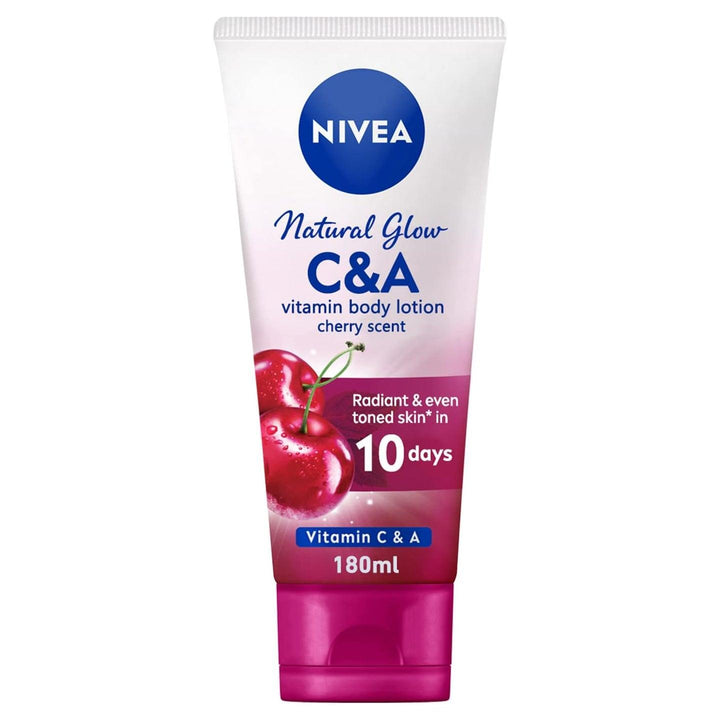 NIVEA Body Lotion Vitamin C & A Natural Glow Cherry Scent - 180ml - Pinoyhyper
