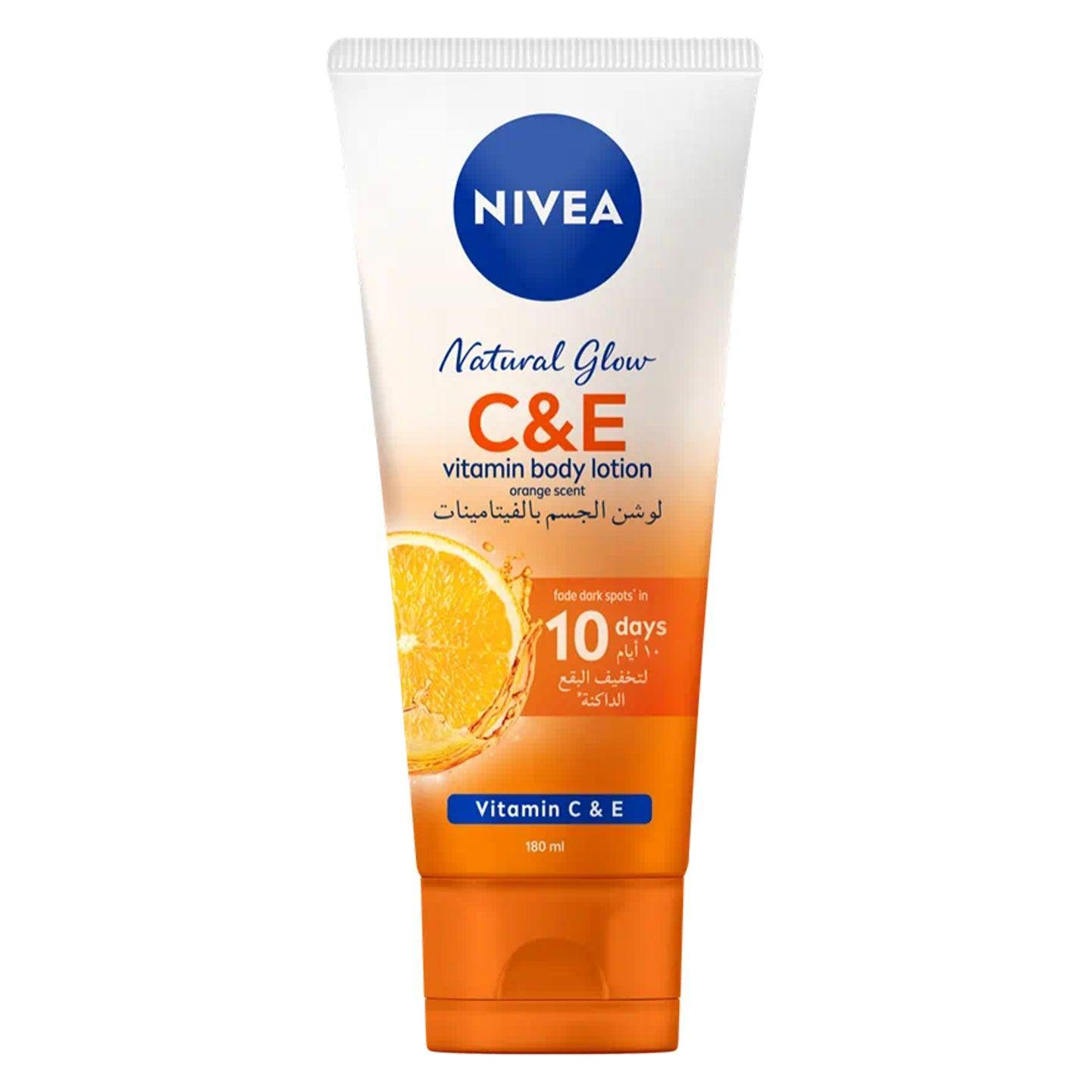 NIVEA Body Lotion Vitamin C & E Natural Glow Orange Scent - 180ml - Pinoyhyper